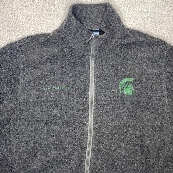 Columbia NCAA Michigan State Spartans Fleece Full Zip Jacket: Size Medium - Picture 3 of 12